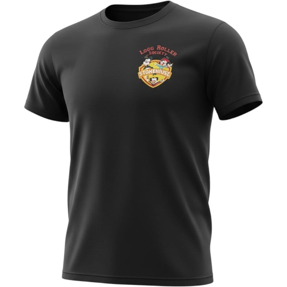 Logg Roller Society Stoneniacs Graphic T-Shirt Black Mens Large RTP Apparel
